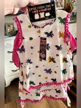 Girls 4T PJ SET-3 piece Unicorn PJ’s NWT Girls summer pajamas